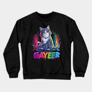 Cat LGBT Kids' Books Crewneck Sweatshirt